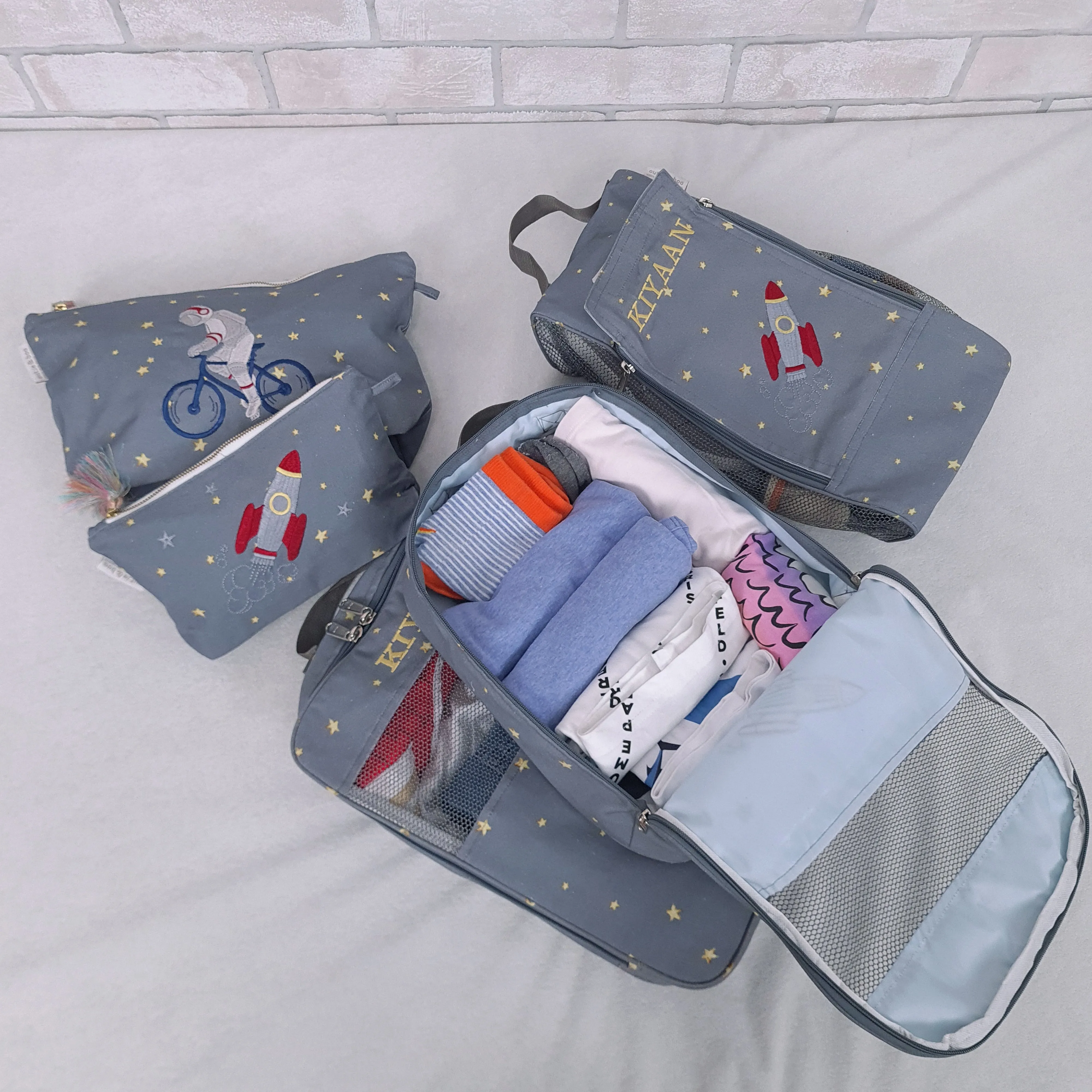 To the Moon And Back Organizer Bags (Set of 5) Small Organizer Bag   Big Organizer Bag   Shoe Bag   Small Pouch   Big Pouch